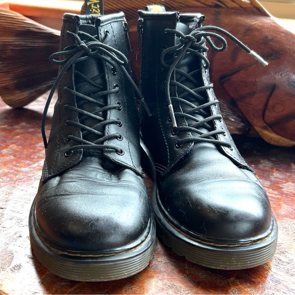 Dr. Martens Junior 1460 Softy T Leather 8 hole Lace up Boots Side Zip EU 36 US 4 - Picture 8 of 11